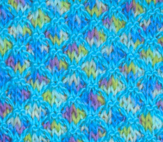 Two Color Lattice Knitting Stitch Pattern