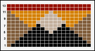 Four Color Intarsia Design Knitting Chart