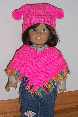 free crochet poncho pattern for 18 inch doll