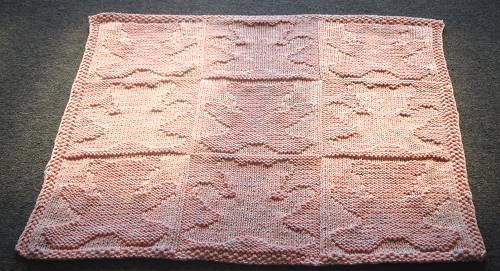 free teddy bear baby blanket knitting pattern