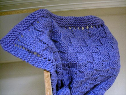 Easy Basketweave Baby Blanket Knitting Pattern