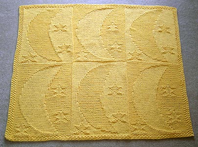 Moon And Stars Baby Blanket Knitting Pattern