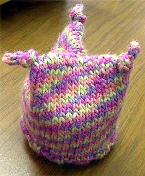 Jester Baby Hat Knitting Pattern