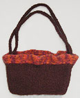 Ruffled Two Handle Felted Bag Knittting Pattern