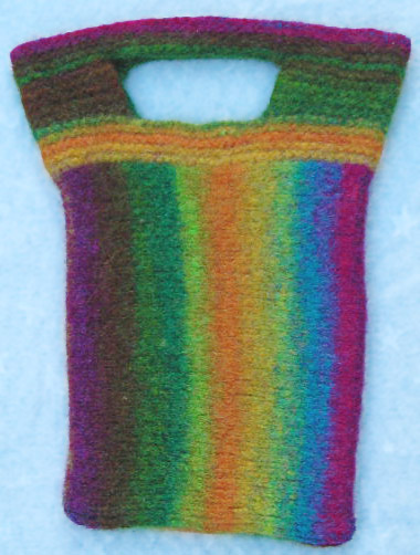 Felted Two Way Stripes Bag Knitting Pattern