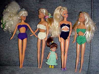 Barbie Doll Bikini Swim Suit Knitting Pattern