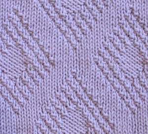 Moss Stitch Border Diamonds Knitting Pattern