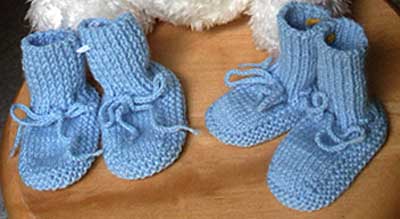 free knitted slippers pattern with two needles