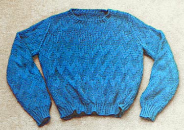 Chevron Pullover Sweater Knitting Pattern For Women