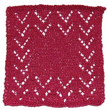 Eyelet V's Cloth Knitting Pattern