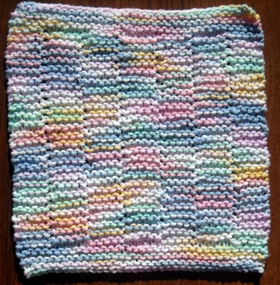 End Of The Rainbow Dish Cloth Knitting Pattern