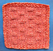Spaced Checks Face Cloth Knitting Pattern