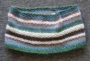 Seed Stitch Stripes Cowl Knitting Pattern