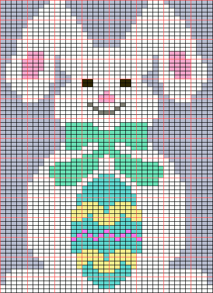 Easter Bunny And Egg Knitting Chart