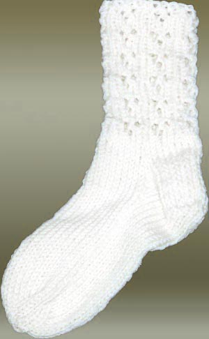 Eyelet Ribbed Socks For Girls Knitting Pattern