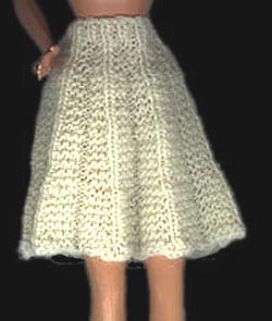 Barbie Doll Pleated Skirt Knitting Pattern