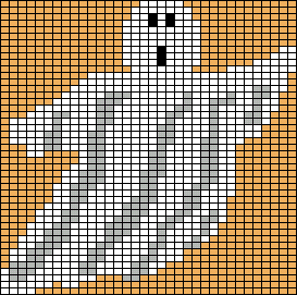 Halloween Ghost Knitting Chart