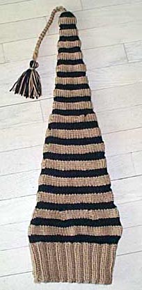 Stocking Cap With Long Tail Knitting Pattern