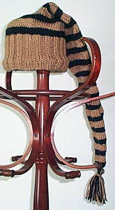 Stocking Cap With Long Tail Knitting Pattern