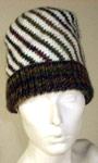 Striped Spiral Hat Knitting Pattern For Adults