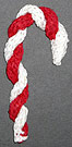 I-Cord Candy Cane Christmas Ornament Knitting Pattern