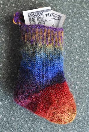 Sock Christmas Ornament Knitting Pattern