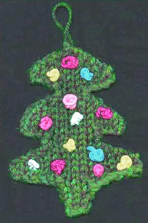 Christmas Tree Ornament Knitting Pattern