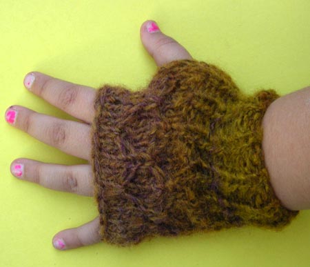 Children's fingerless mittens clearance knitting pattern