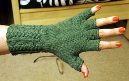 long fingerless gloves pattern