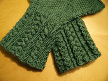 half finger gloves knitting pattern free