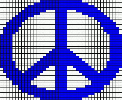 knit  peace symbol