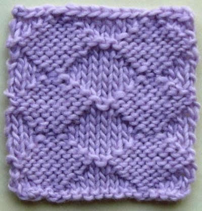 Plain Diamonds Knitting Stitch Pattern