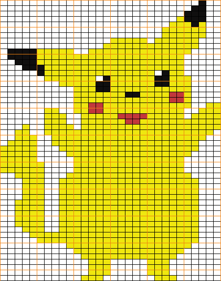 pikachu motif chart