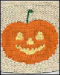 Carved Jack-O-Lantern or Pumpkin Knitting Chart