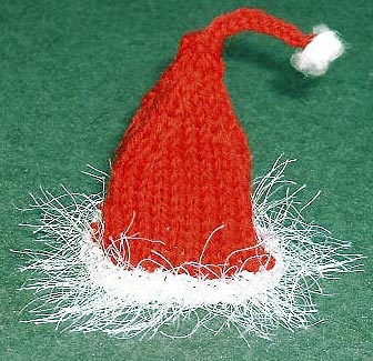 Knit Santa Hat Ornament