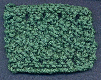 checks and eyelets scarf knitting pattern