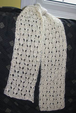 Beginner Knitting Patterns- Easy Lace Scarf