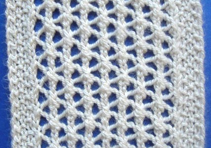 Star Rib Mesh Cashmere Scarf Knitting Pattern