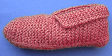 Free knit slipper hot sale pattern easy