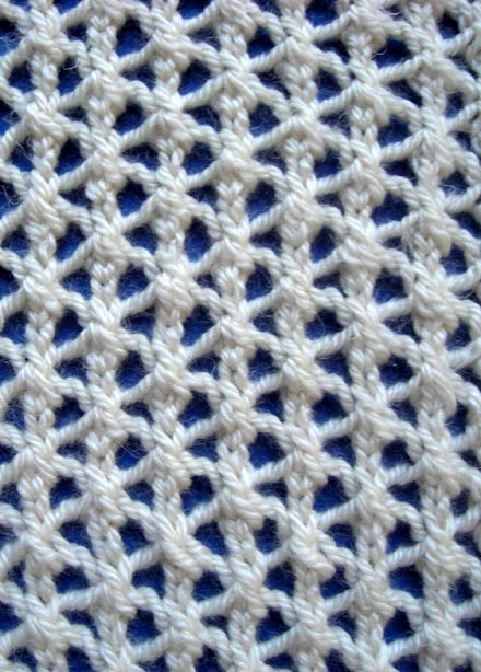 Star Rib Mesh Knitting Stitch Pattern