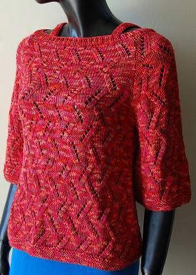 Raglan Sleeve Boat Neck Woman's Sweater Knitting Pattern