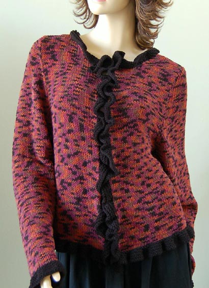 Ruffled Jacket For Women Knitting Pattern