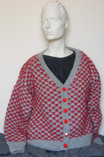 Two Color Cardigan Knitting Pattern