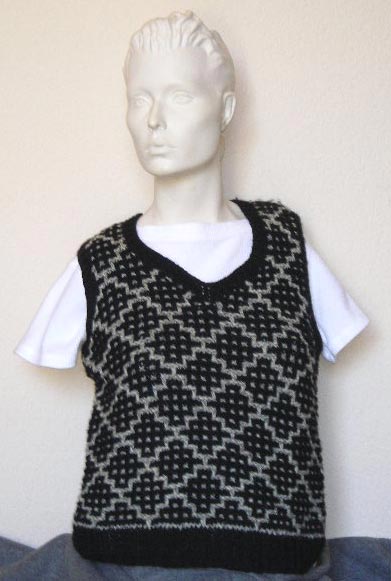 Mosaic Pullover Vest Knitting Pattern