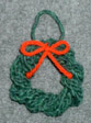 Christmas wreath ornament knitting pattern